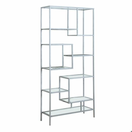 HOMEROOTS 72 in. Metal & Tempered Glass Bookcase 333392